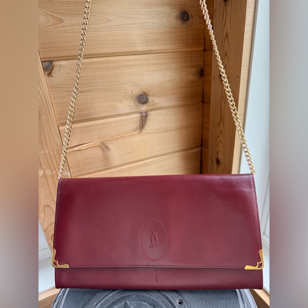 Cartier Must de Bordeaux Leather Clutch